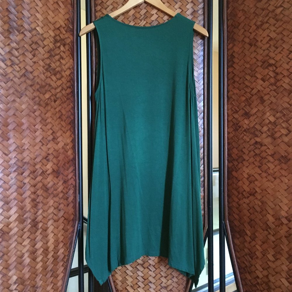 Om Grown Teal Kalamkari Bamboo Midi Dress Boho Medium - Picture 11 of 14